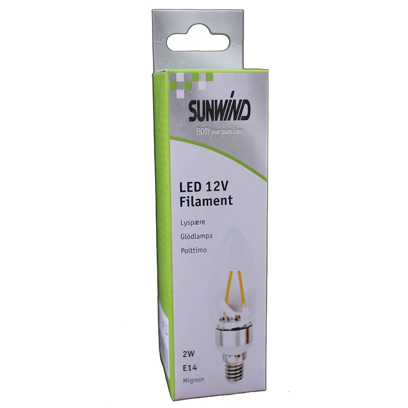 LED-pære Filament E14 Mignon 2W 4 LED-pære Filament E14 Mignon 2W - Bilde 2