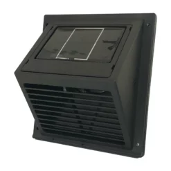 Ventilator Soldrevet Minivent Med Integrert Solpanel - Sort